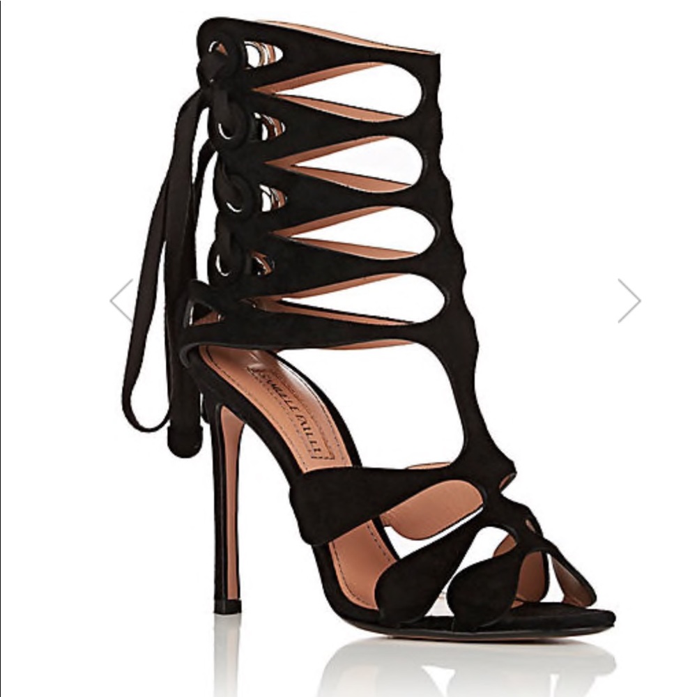 Samuel Failli Diane Black Cage Heels 7.5 - Picture 1 of 8